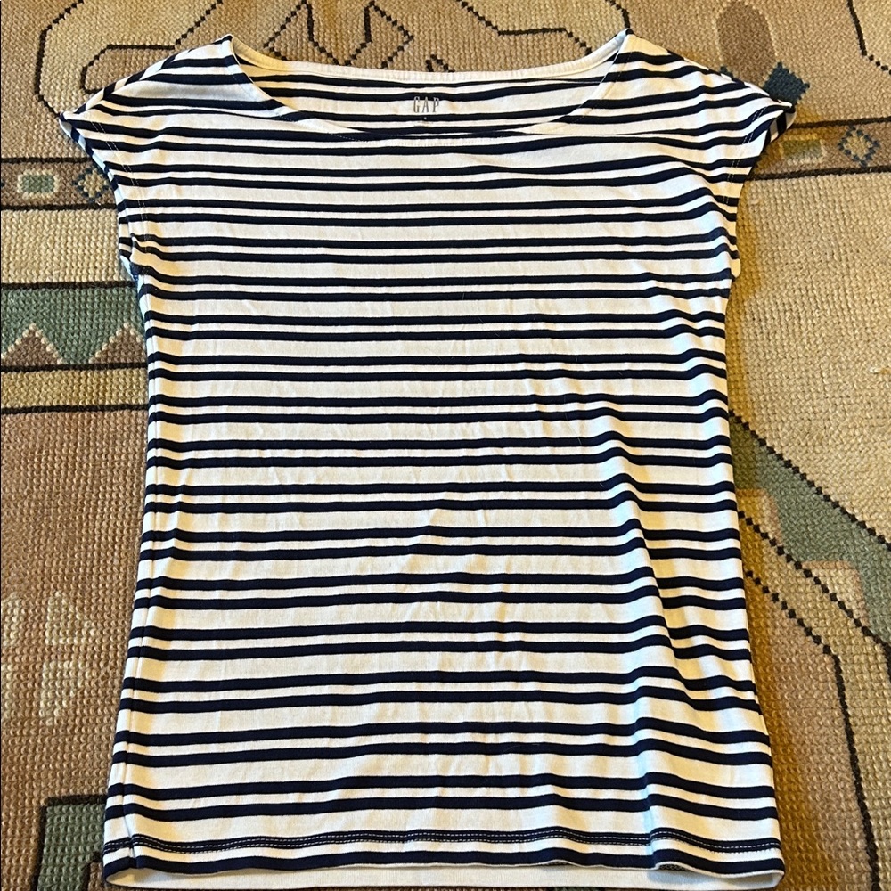 Gap navy Striped boatneck tee